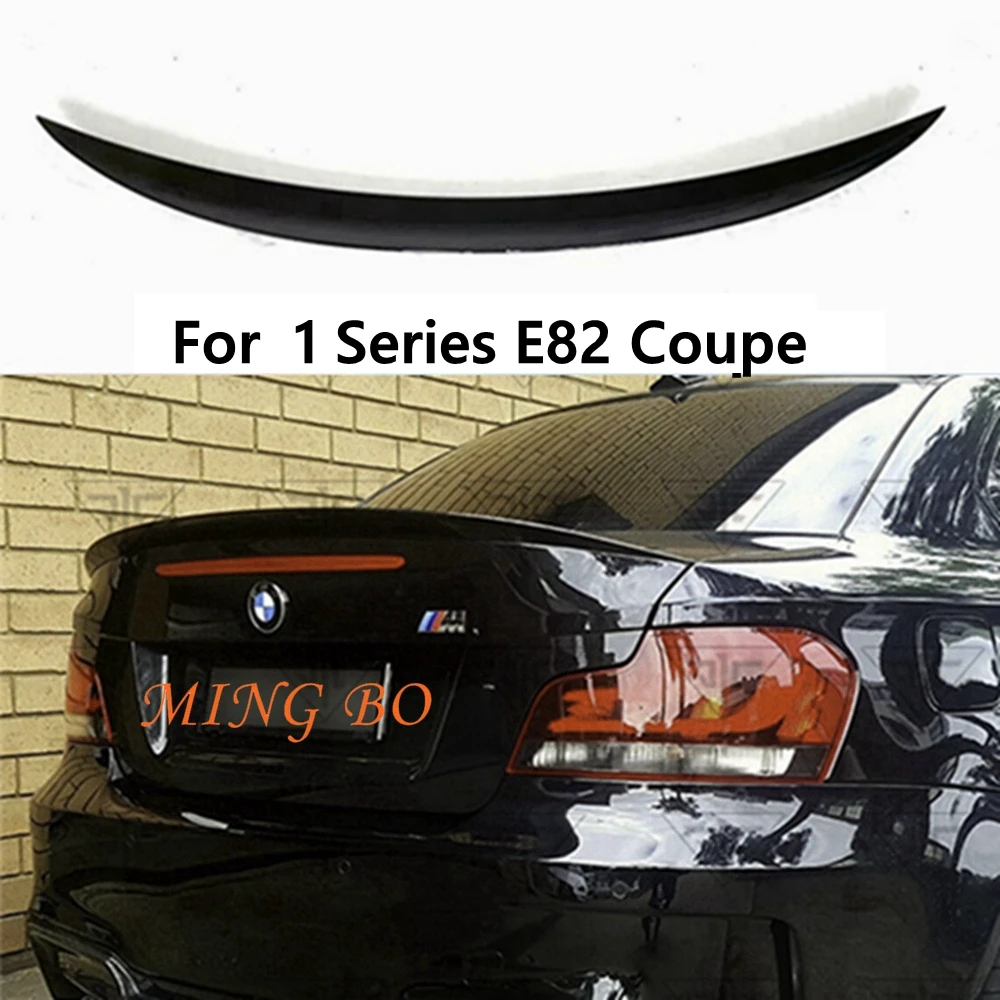 

For BMW 1 Series E82 1M Coupe 2007 - 2013 Rear Trunk Spoiler Boot Lip Spoiler High quality glossy black ABS Material
