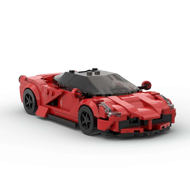MOC Roter Supersportwagen City Speed Technisches Rennauto Bausteinmodell DIY Kinder-Montagespielzeug Jungen-Geburtstagsgeschenke – Detail 3