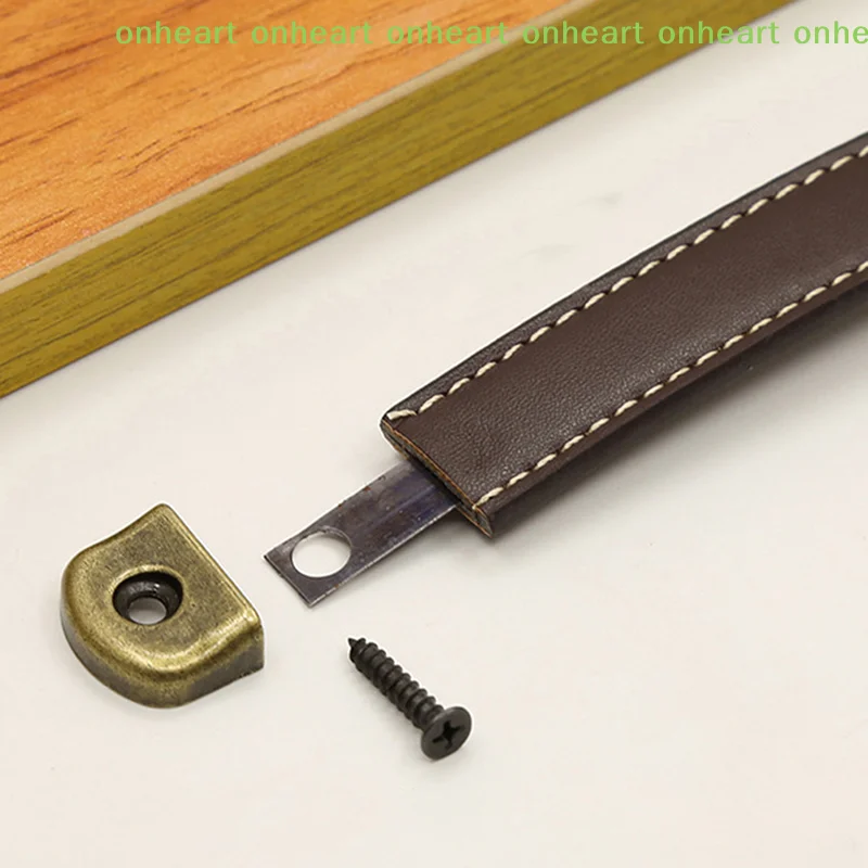 [C]Furniture Handles Cowhide Wardrobe Drawer Door Pull Leather Kitchen Cabinet Handles Hardware Door Handle