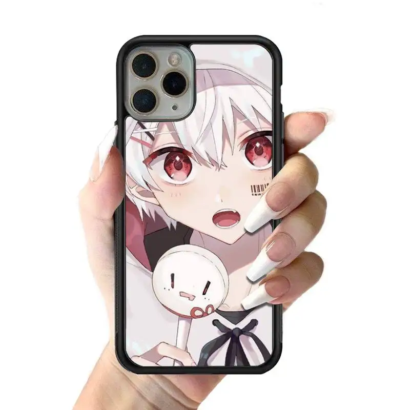 Anime mafumafu Phone Case Silicone PC+TPU Case for iPhone 11 12 13 Pro Max 8 7 6 Plus X SE XR Hard Fundas