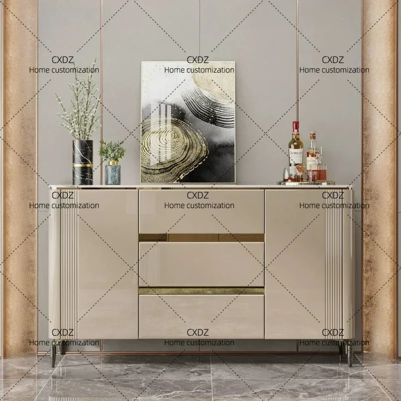 XX Home Modern Edge Storage Locker Cabinets Light Luxury Rock Living Room Cabinets Wardrobe Sideboard Shelves Armoire Furniture