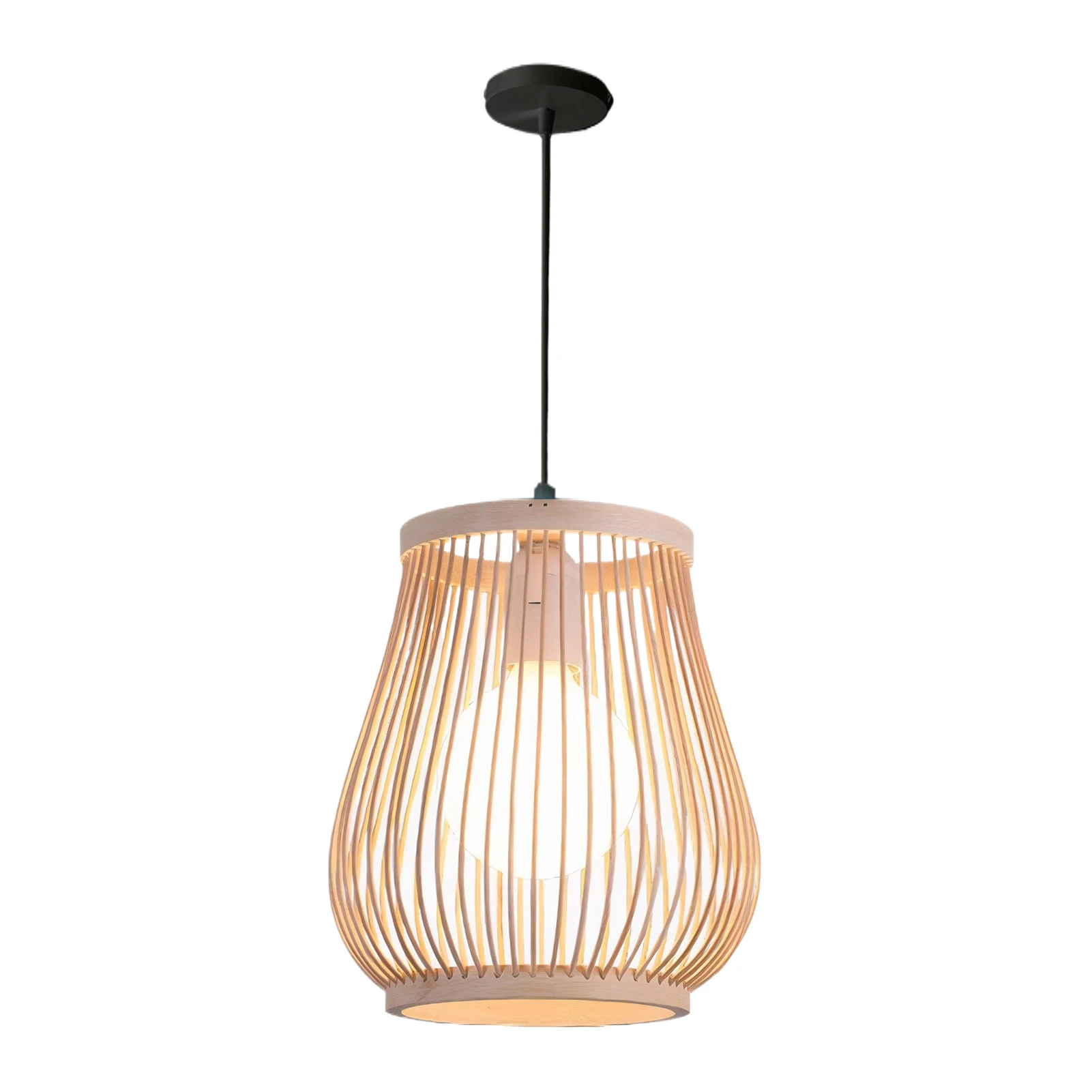 

Bamboo Lamp Shade Hanging Light Fixture for Teahouse Kitchen Hotel