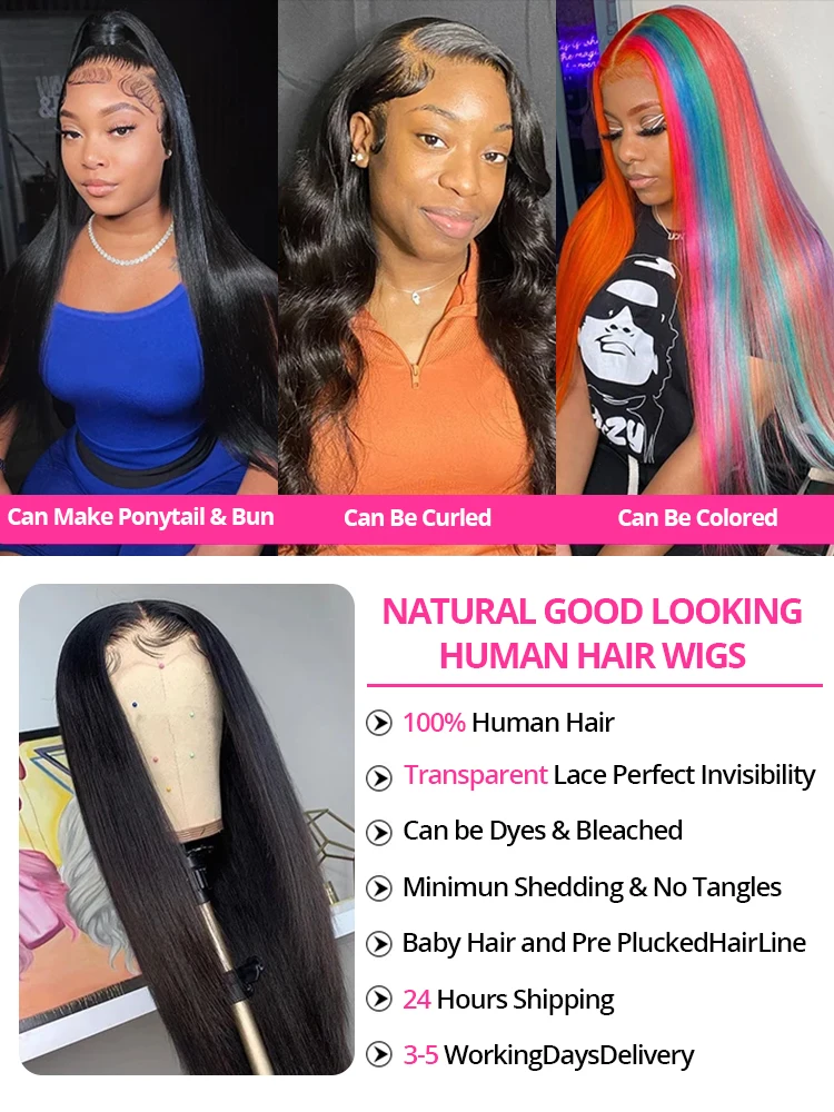 300 الكثافة العظام شعر طبيعي مفرود شعر مستعار أمامي 13x6 Hd الدانتيل الشفاف الجبهة الباروكات للنساء 13x4 قبل قطعها الباروكات البرازيلي #5