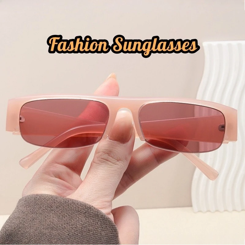 

Маленькие квадратные солнцезащитные очки в стиле «кошачий глаз» с полуоправой, корейская версия, высококачественный стиль, для уличной фотографии, защита от солнца