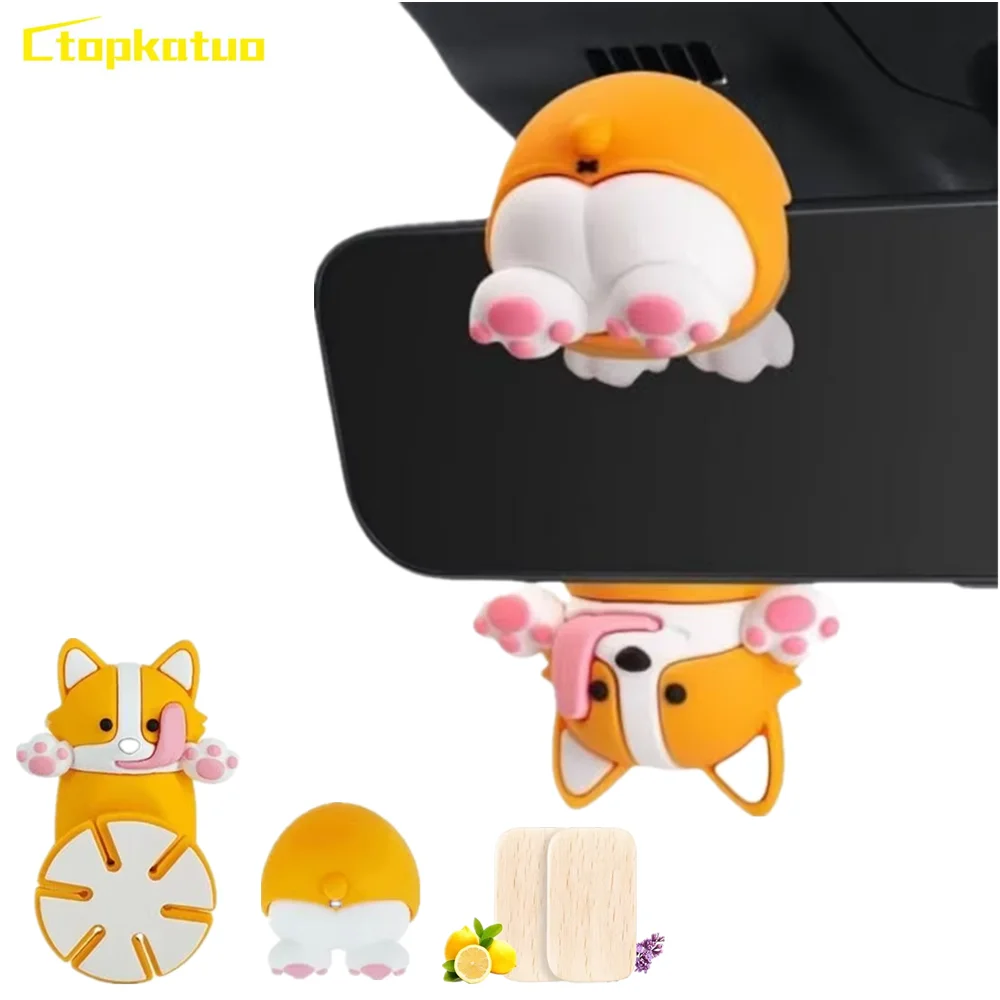 

Rear View Mirror Hanging Accessories Cute Funny Swinging Dog Hanging Ornament Interior Car Air Decoraction Accessory