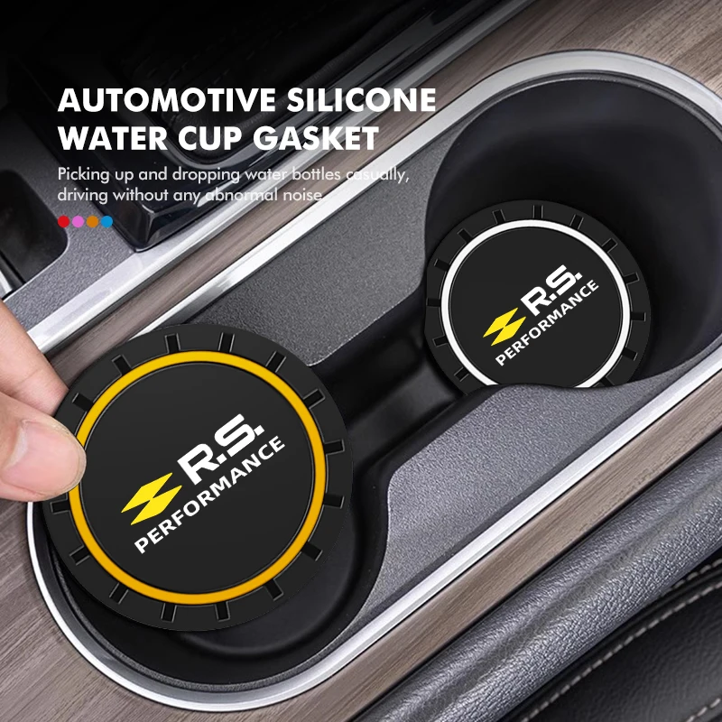 Car Cup Holder Coaster Non-Slip Anti-Dust Mat Accessories For Renaul RS Sport Megane 3 4 2 Clio 5 Line Sandero Scenic Logan