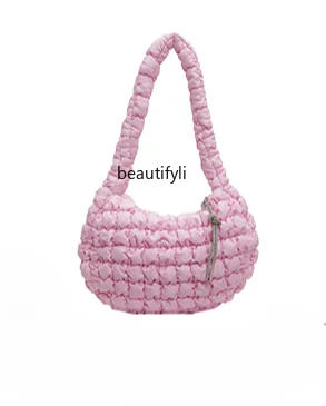 

Trendy Underarm Bag Women's Summer New Fashion Pleated Cloud Bag Minority Simple Shoulder Bag