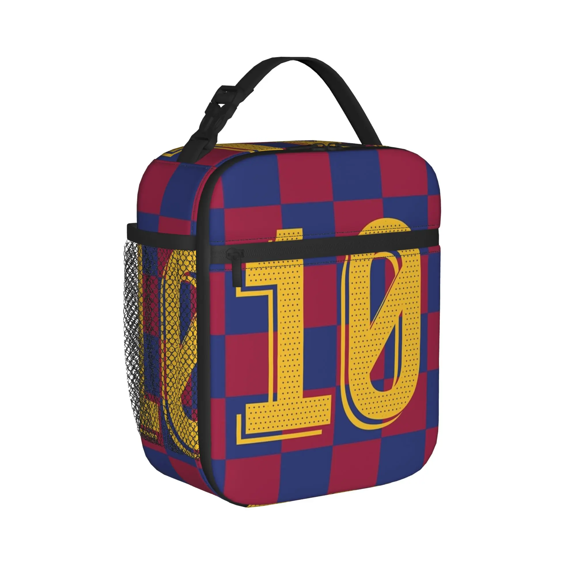Soccer Numer 10 Insulated Lunch Bag Cooler Bag Lunch Container Argentina Mesi Football Tote Lunch Box Girl Boy College Outdoor