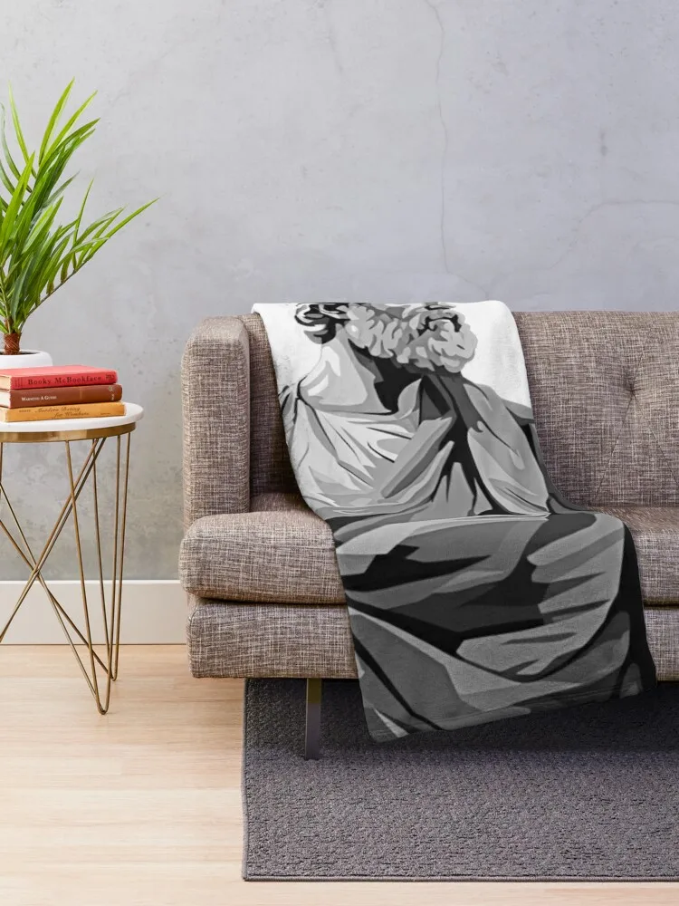 The philosopher Aristotle Throw Blanket Single for winter Softest Soft Blankets