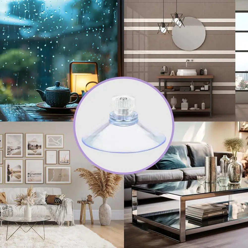 Pvc Suction Cup 10pcs 40mm Stainless Steel Thread Suction Cups Reusable Pvc Sucker Pads Strong Adhesive Vacuum Glass Holders