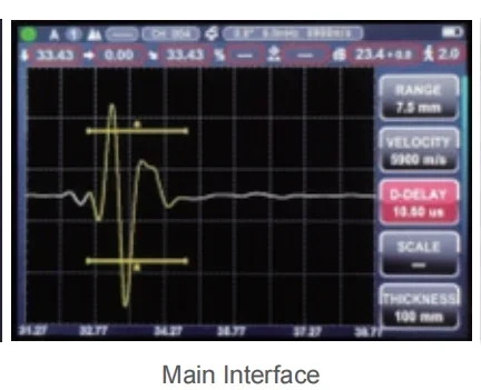 Detector de fallas ultrasónico digital con aparato NDT