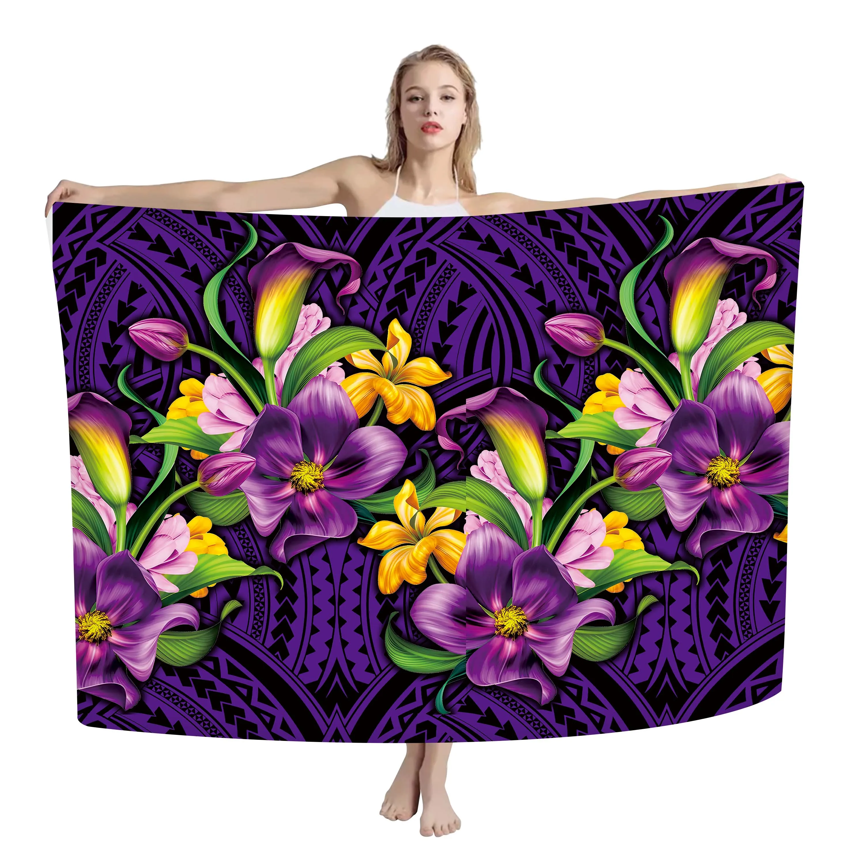 New Fashion Women Summer Beach Wear Women Cloth Sarong Tropical Island Design Lavalava Sarong Cover Up for Women