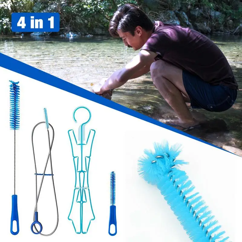 Water Hydration Bladder Cleaning Brush Kit Plastic Outdoor Drinking Water Bag Cleaner Camp Hiking Cooking Supplies