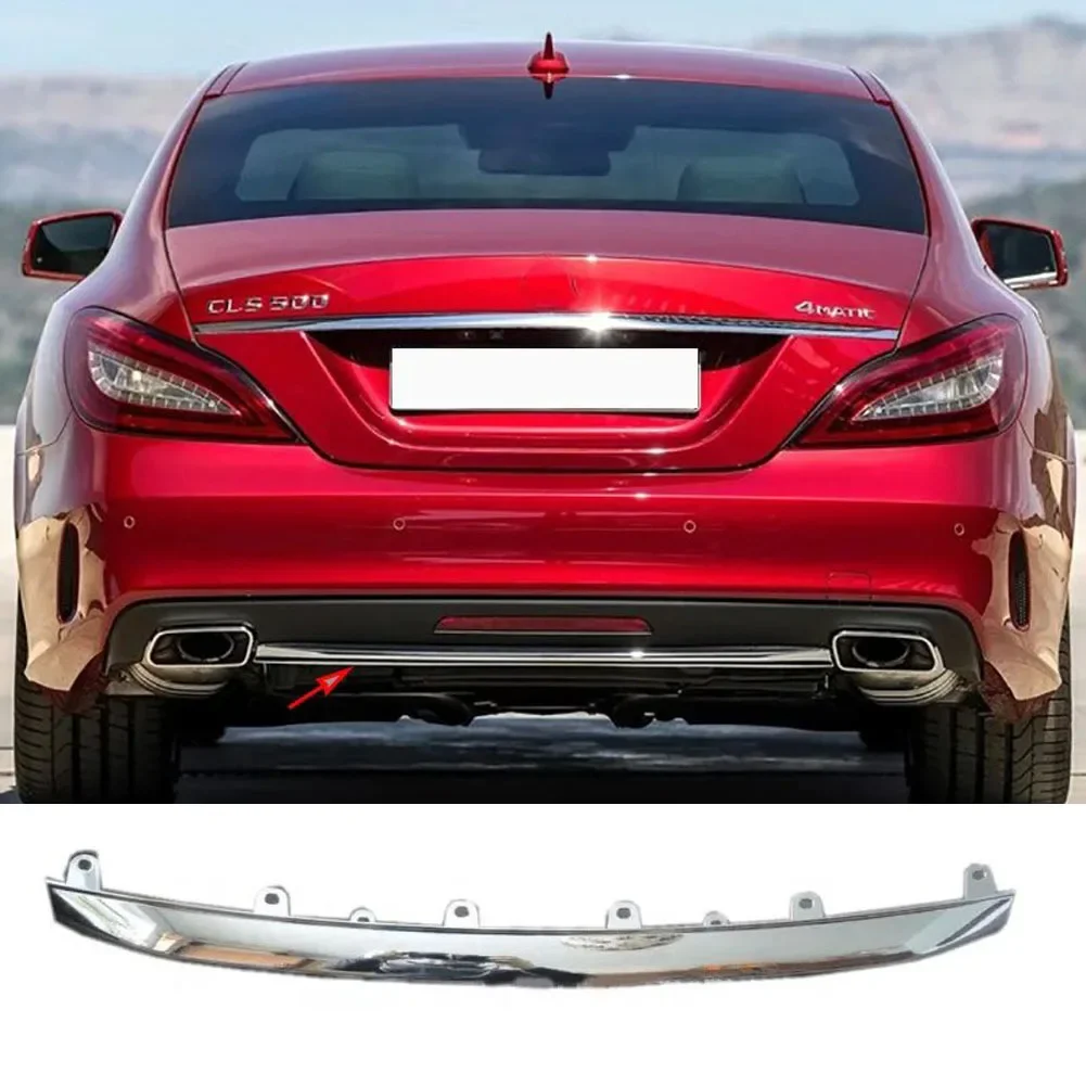 

Rear Bumper Chrome Trim Chromium Styling Spoiler Diffuser A 2188880073 For Mercedes Benz CLS W218 C218 320 350 550 2015-2018