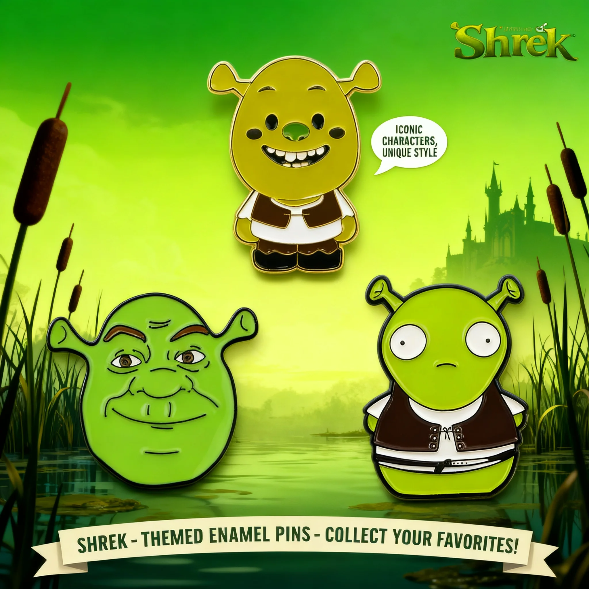 

Rick Green Monster Brooch Pin Alloy Badge Clothing Backpack Accessories Jewelry Cross Border Hot Selling Wholesale Fashion