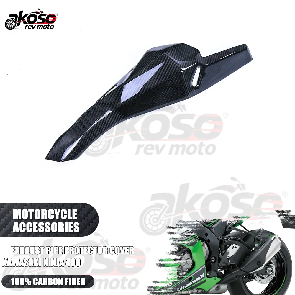 

Pure 3K Carbon Fiber Exhaust Pipe Protector Cover Muffler Guard Motorcycle Supplies For Kawasaki Ninja Z400 EX400 Accessories