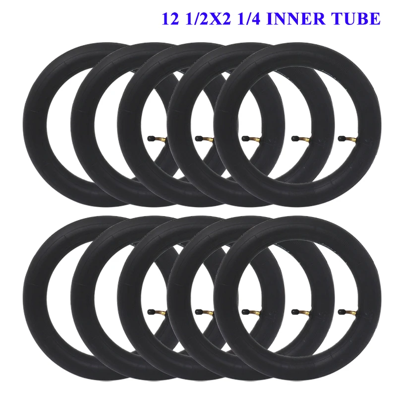 12 inch 12 1/2 X 2 1/4 rubber inner tube with bending valve, suitable for bicycle and electric bicycle tire parts