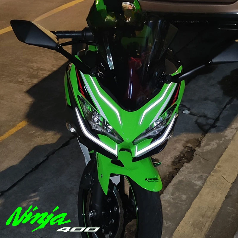 Motorcycle Windscreen Fairing Stickers Reflective Motocross Headlight Helmet Oilproof Decals for Kawasaki Ninja NINJA400 H2 H2SX