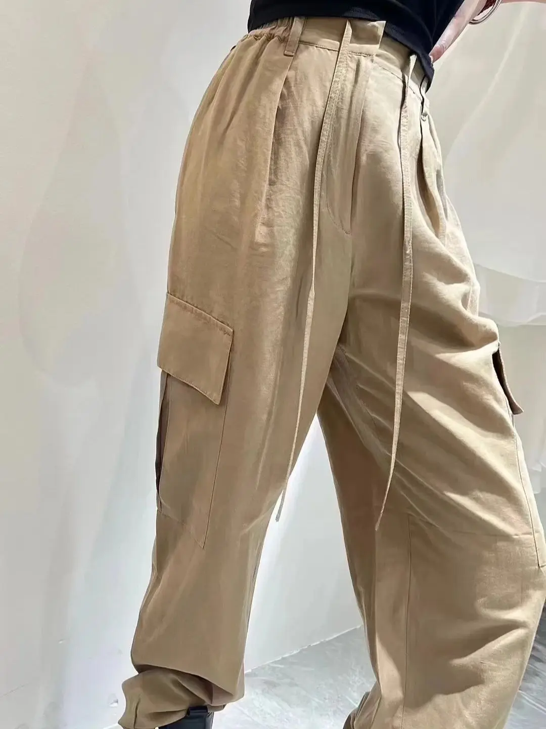 Summer casual cargo style pants with side pockets