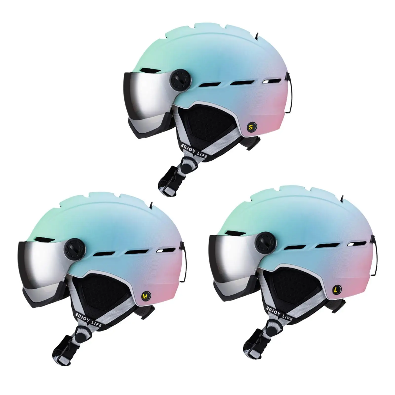 Snowboard Helmet Snow Helmet and Goggles Set, Adjustable Lightweight Adults