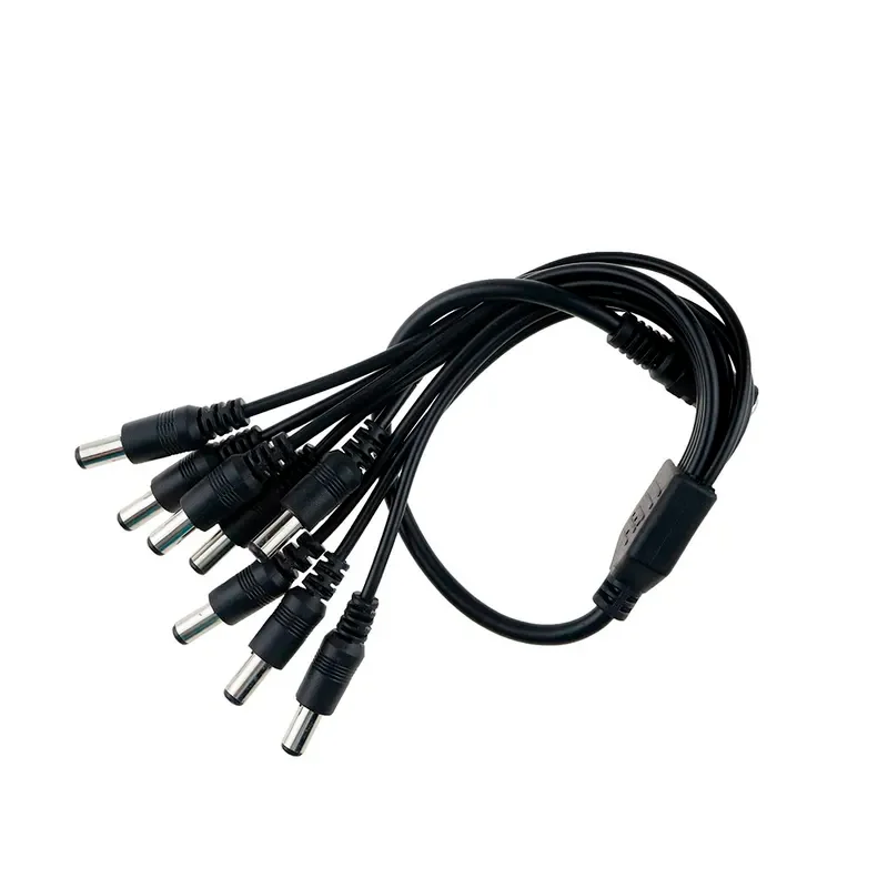 แจ็คไฟ DC 5.5x2.1mm DC สายไฟ1ตัวเมียไปยัง2,3อะแดปเตอร์แยกปลั๊กตัวผู้6,8 4,5สำหรับกล้องวงจรปิดและแถบไฟ LED