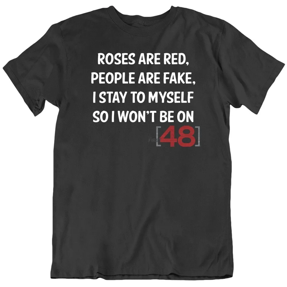 T-shirt drôle de télévision, les premiers 48 poèmes de parodie Roses sont rouges