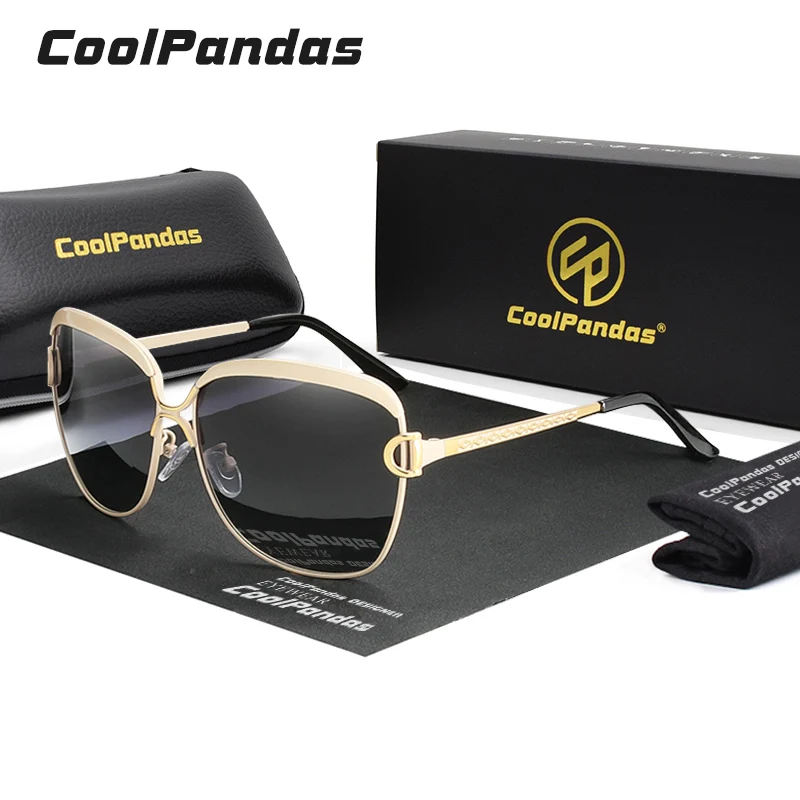 

CoolPandas Luxury Brand Sunglasses Polarized Women Fashion Design Female Travelling Sun Glasses Gradient Lens dames zonnebril