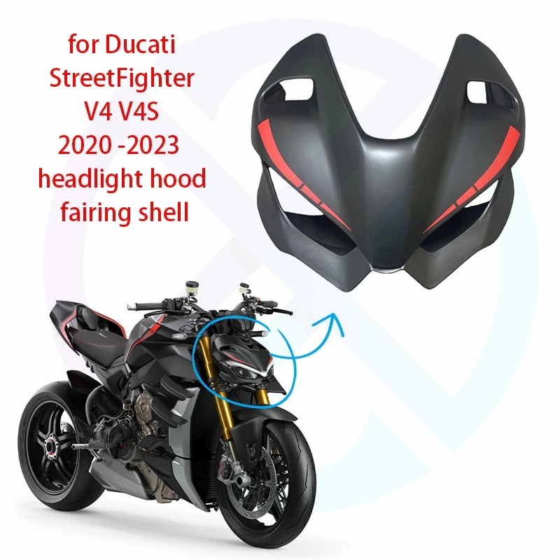 Kit Carenatura Anteriore per Faro e Presa d'Aria per Ducati StreetFighter V4 V4S 2020-2023, Copertura Lampada Moto