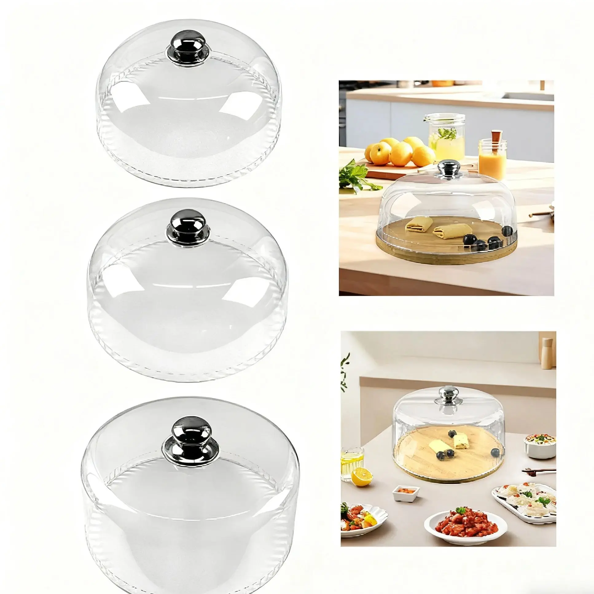 Lebensmittel-Kuppel-Abdeckung, Geschenke, Kuchenkuppel für Veranstaltungen, Esstisch, Catering, runder Kuchen-Abdeckung mit Griff, hält Ihr Essen frisch