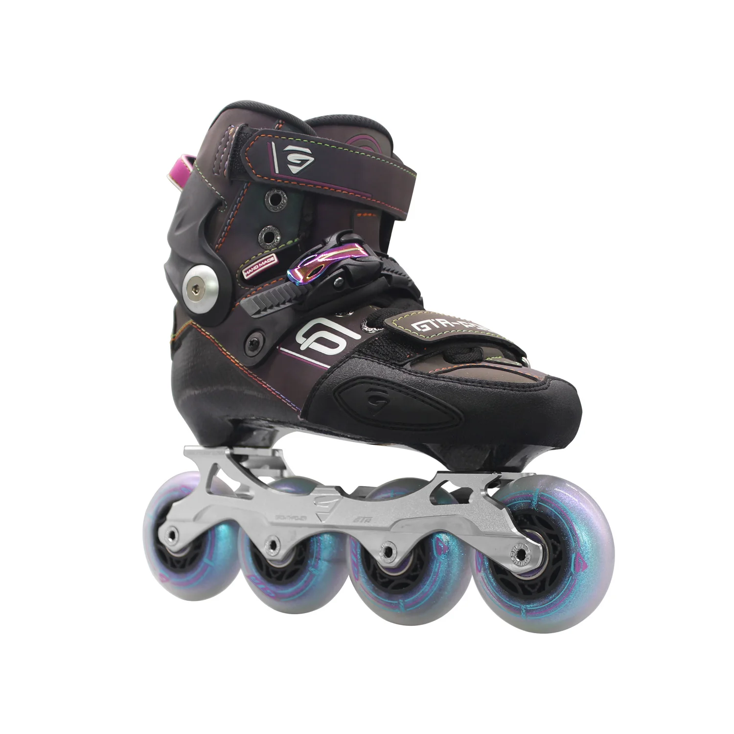 High Quality Durable 3 in1 Adjustable Carbon Fiber Color Gradient 4 Wheels Roller Skates Shoes For Girls