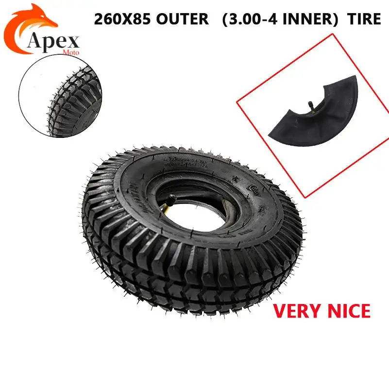High-quality 260x85 Tires 3.00-4 Scooter Tyre Inner Tube Kit Fits Electric Kid Gas Scooter WheelChair