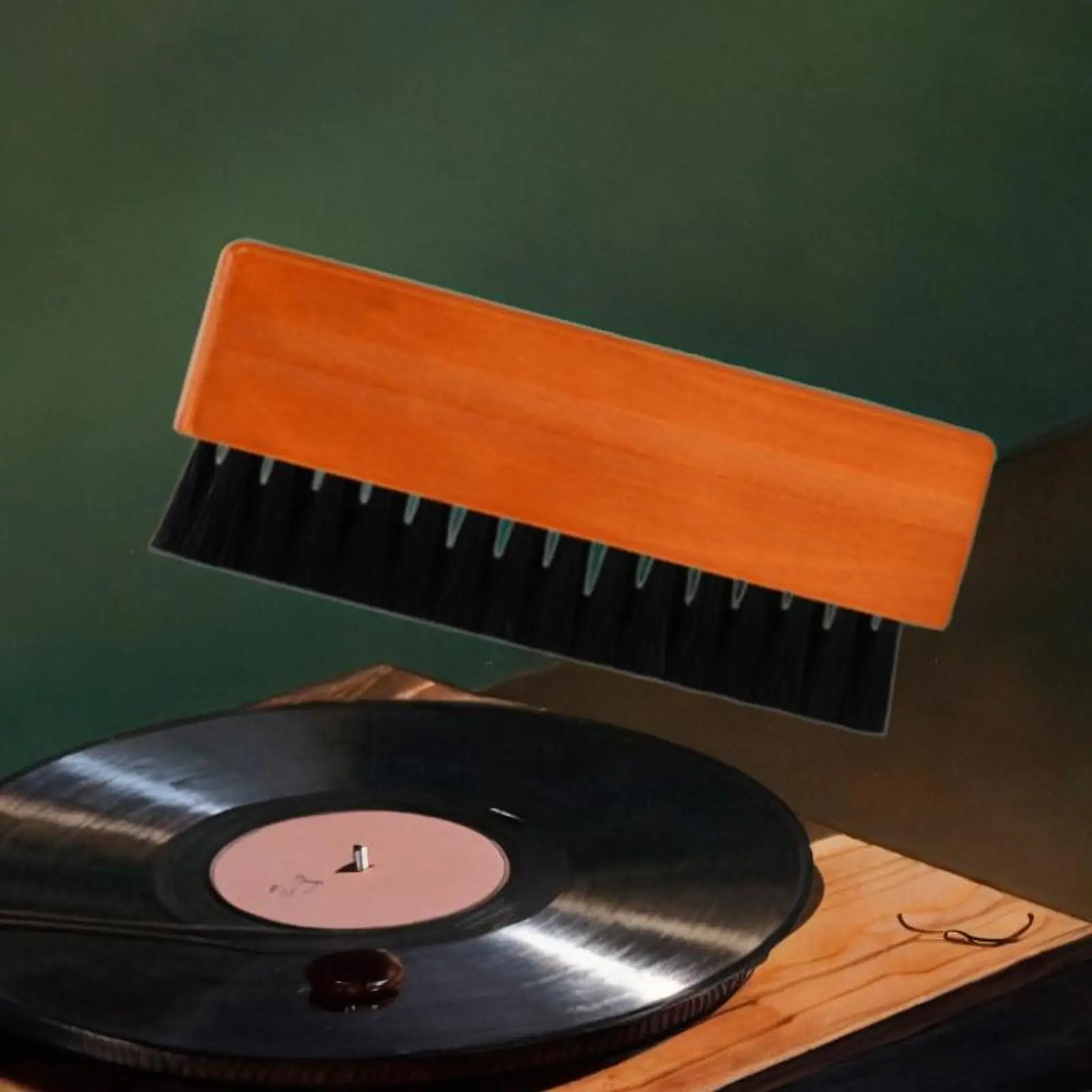 Gravar limpeza escova para álbuns, leve, cerdas macias, fonógrafo