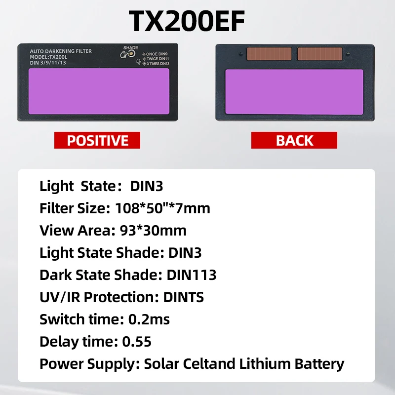 Máscara de soldagem de cor verdadeira com escurecimento automático solar, capacete de proteção de arco para máquina de solda