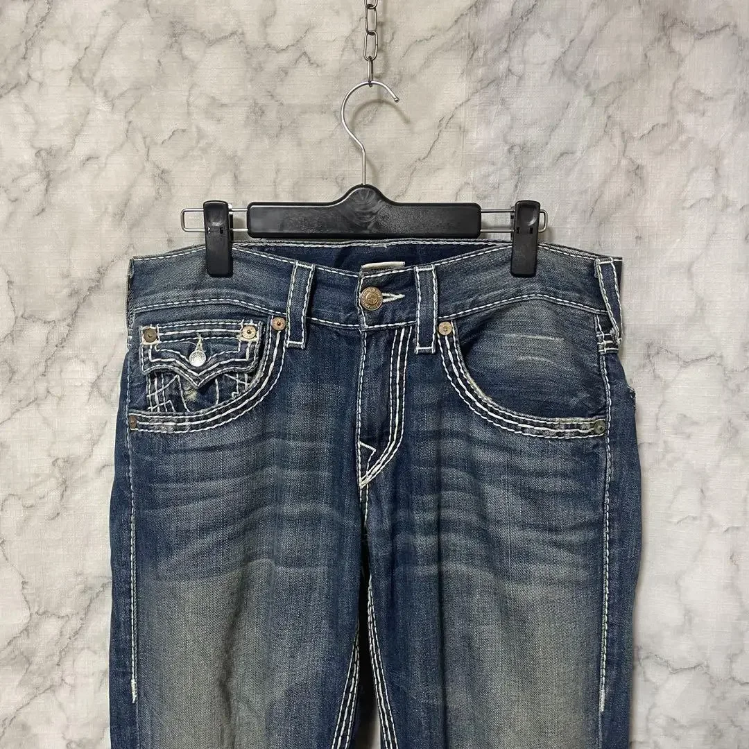 Y2K New True religion High waist Super T Bootcut Flared Jeans Street Denim Pants Harajuku High Waist Straight Leg Wide Leg Jeans