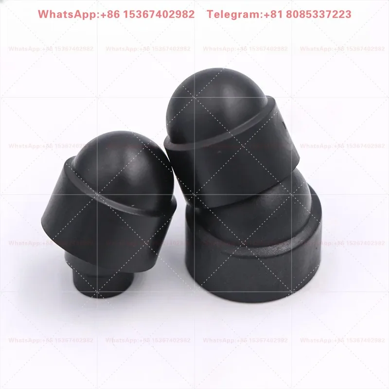 A set of 145pcs black hex nut cover set  molded cover type screw protective cap M4-M12 bolt dust cover cap