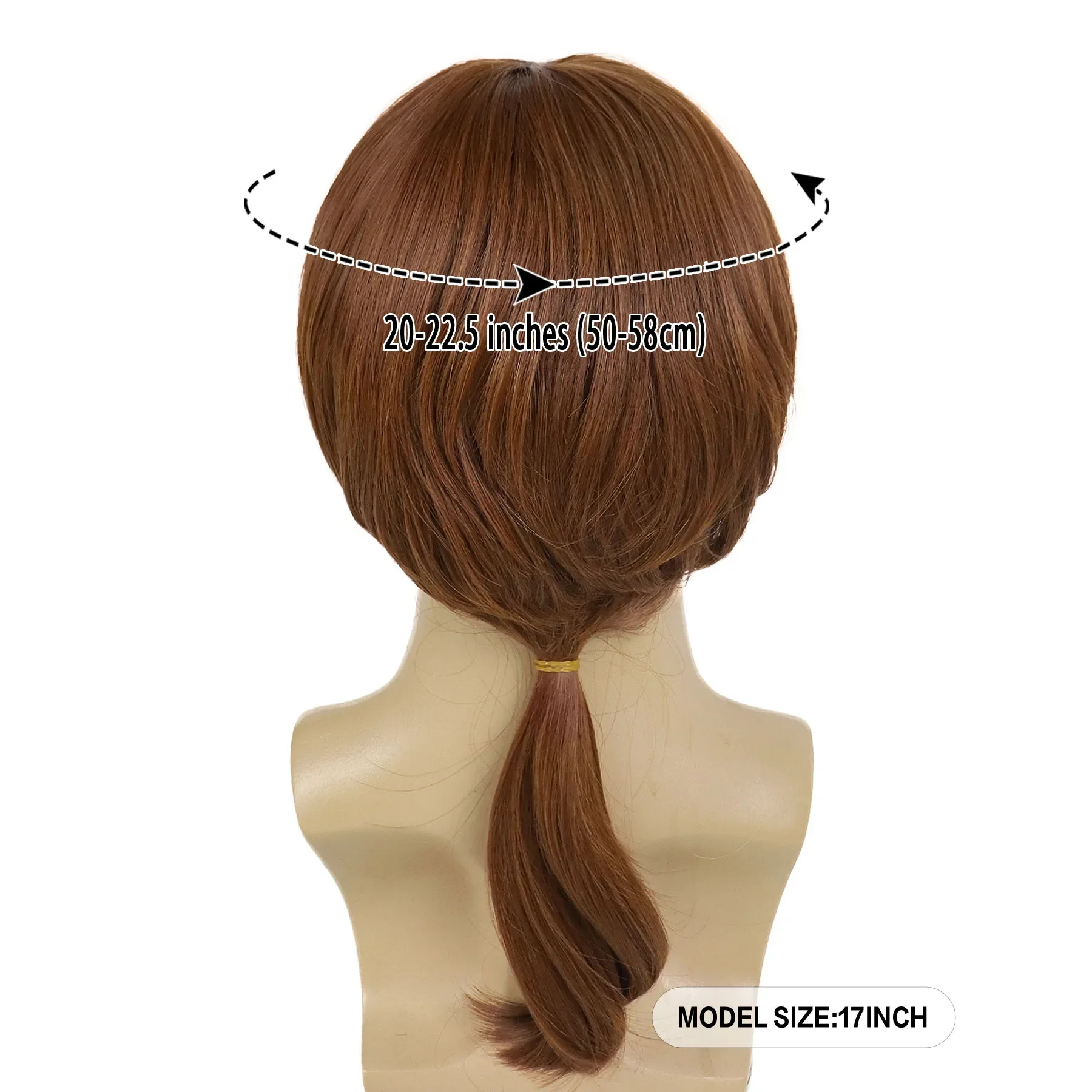 Perucas longas marrons para homens, cabelo sintético, peruca cosplay com franja, fantasia de anime, festa, nakahara chuya, perucas para homens, coser reto