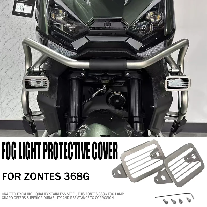 

New Stainless Steel Anti-Fog For Zontes 368G 368g Motorcycle Guard Decorative Accessories Headlight Barrier Protection Cover