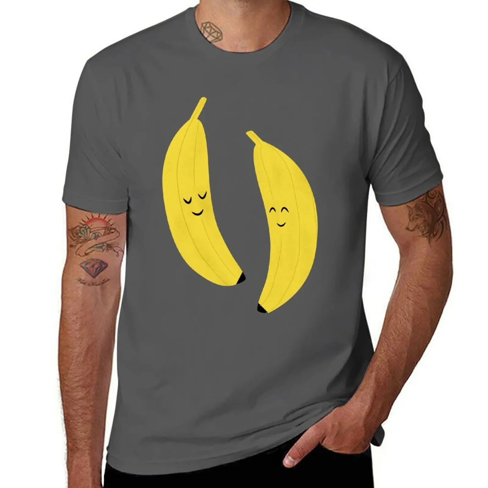 

Happy Bananas T-Shirt t shirts for man graphic tees cotton t shirts high quality T-Shirt