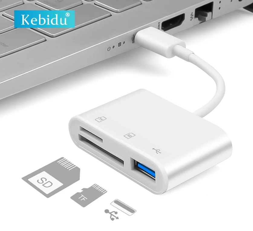 Lector de tarjetas tipo C a SD, Cable USB OTG, adaptador de lector de tarjetas Mini SD/TF, transferencia de datos para Macbook, teléfono móvil,