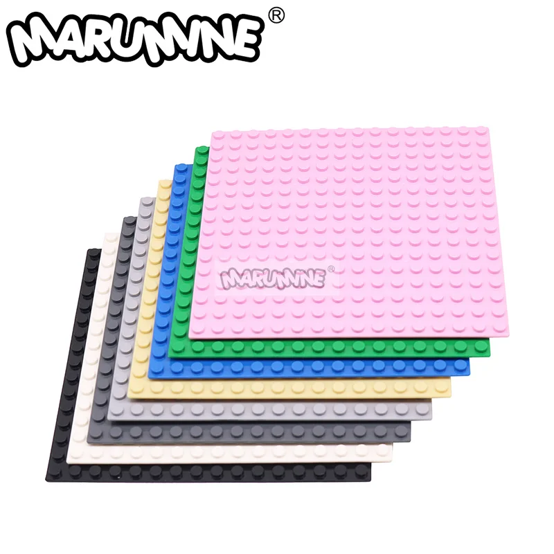 Marumine 2PCS MOC 16x16 Baseplate 3867 91405 Enlighten Bricks DIY Classic Educational Creative Building Blocks Set Children Toys