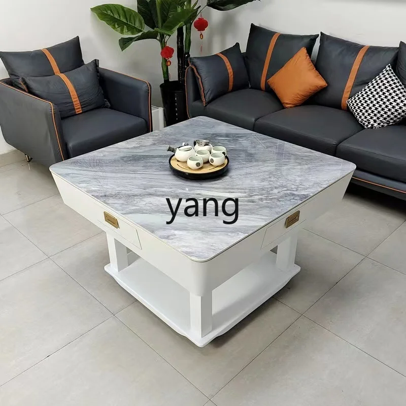 ZL solid wood lifting coffee table mahjong table automatic electric ultra-thin silent small size