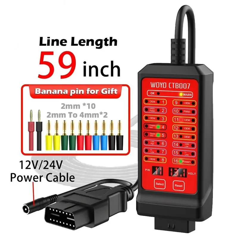 Durable-CTB007 CAN Tester Box 12V 24V OBD2 Breakout Box With 59Inch Cable For All Car Automotive Diagnostic Tool