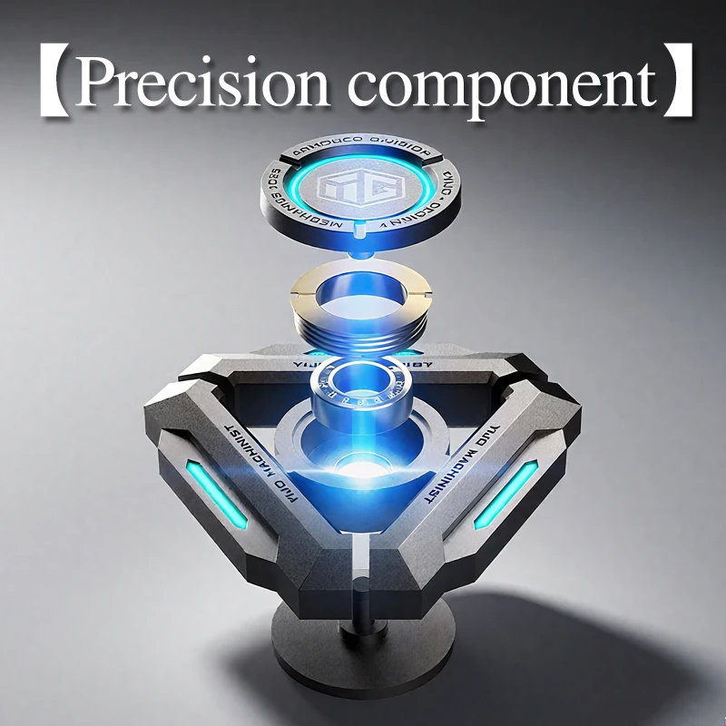 빛나는 금속 피젯 스피너 - 성인용 자이로 핸드 스피너, 스트레스 해소, 무소음 EDC 장난감, ADHD 불안 완화, 멋진 선물