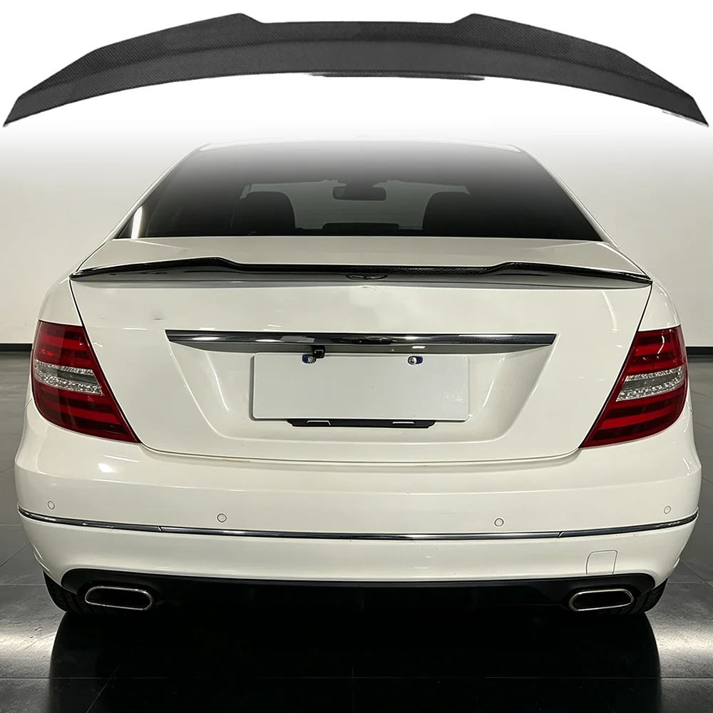 For BenzC300/C63 four door pure carbon brazed W204C180 C200/C260 rear spoiler luggage compartment rear wing modification accesso