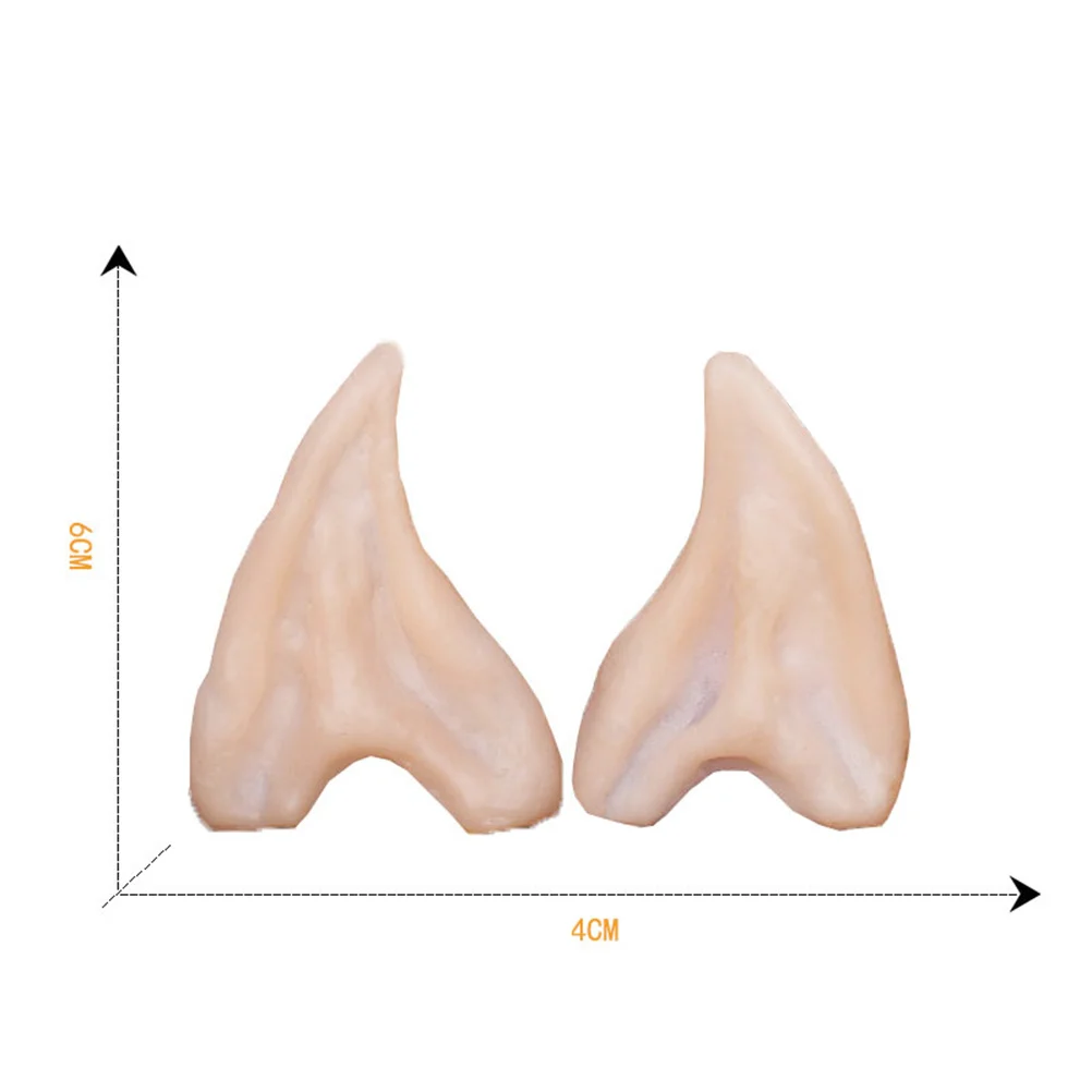 

4Pcs Elf Ears Latex Cosplay Props Halloween Party Performance Accessories Half Set Latex Ears Cosplay Props