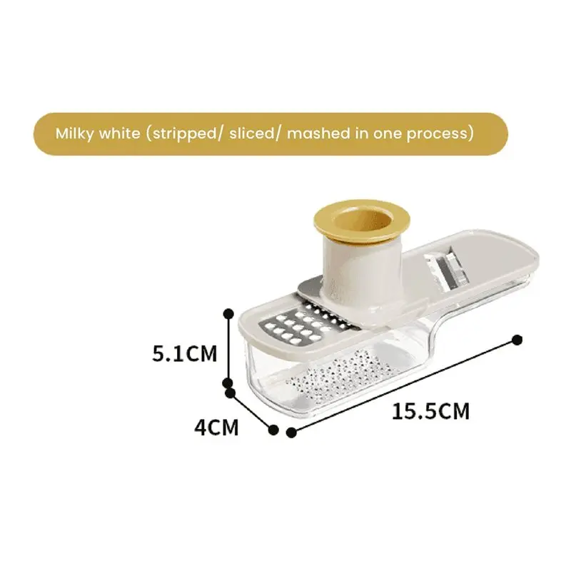 AT29-Mini Garlic Slicer Multi-Functional Veggie Garlic Ginger Grinder Vegetable Mandoline 2Pc