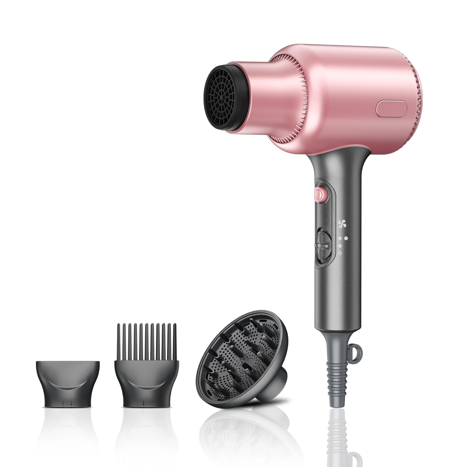 Professional 1600W BlowDryer Strong Power Quick Drying Salon DC Mo tor Hair Dryer With Detachable Cover