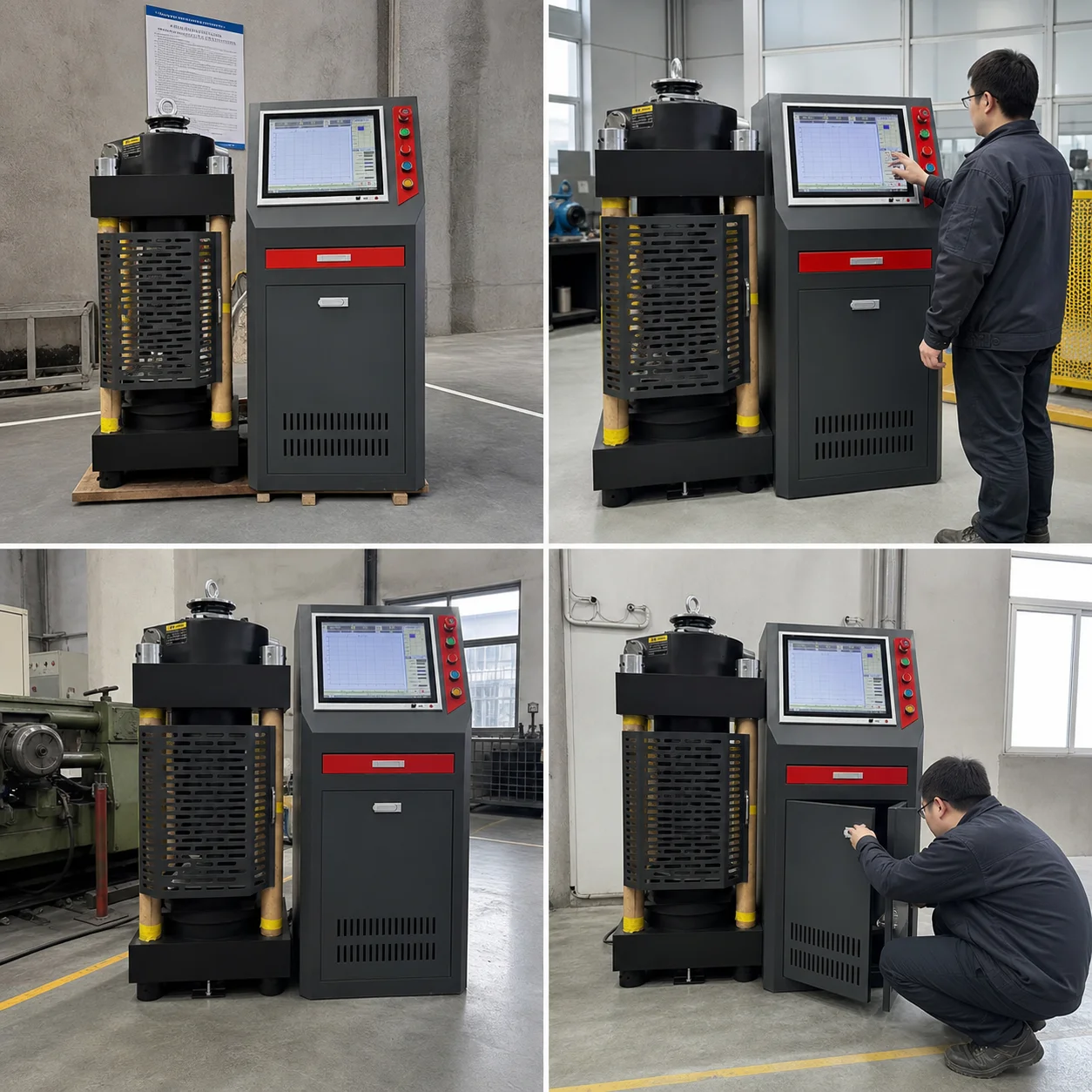 Constant Stress Testing Machine Electric Lead Screw Computer Controlled Concrete Cement Bricks Compression Pressure Tester