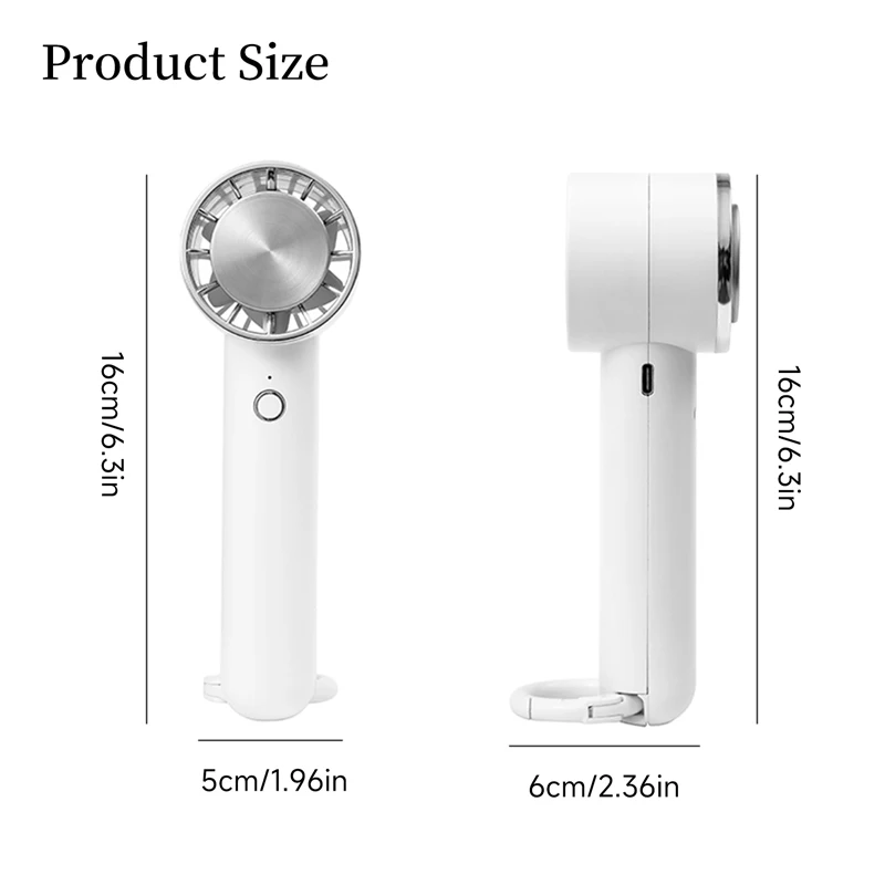 مروحة محمولة صغيرة محمولة تبريد وتبريد حقيبة ظهر معلقة مروحة صغيرة للمنزل والمكتب بطارية قابلة للشحن 3 سرعات