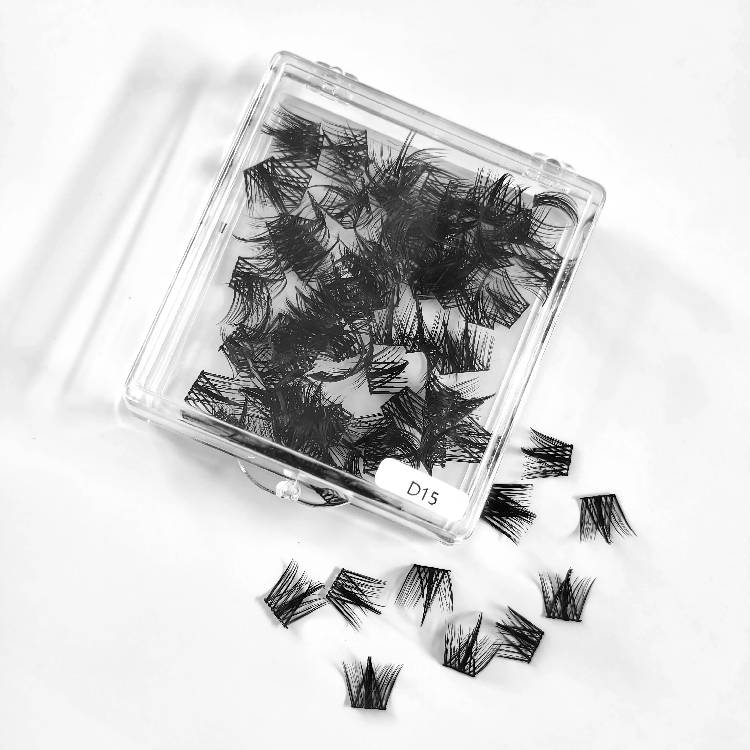 100PCS Cluster Wimpern DIY Einzelne Wimpern Verlängerung 3D Volumen Lash CC Curl Segmentierte Falsche Wimpern Natürliche Flauschige Wimpern – Detail 14